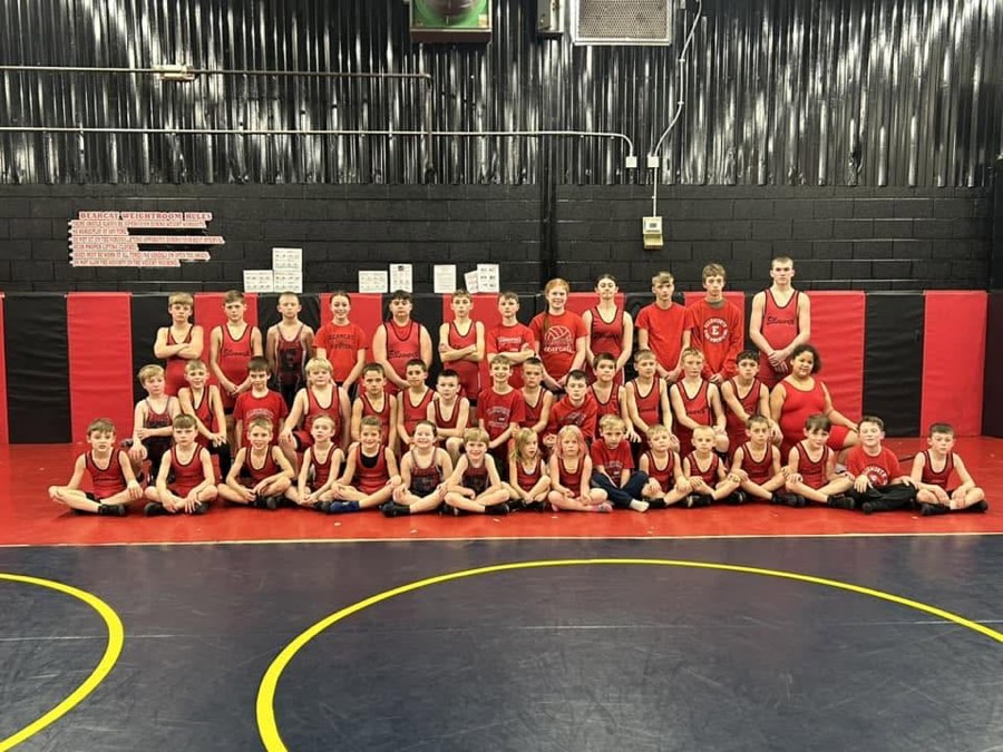 ECKWC youth wrestlers gathered for a team photo